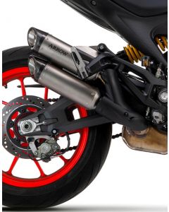 Arrow Round-Sil Titanium Dual Exhaust 2021-2023 Ducati Monster 937